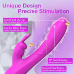 Vibrator For Women, Little Lucky Sex Toy Rabbit Thrusting G-Spot Vibrator, Body-Safe Silicone Ipx6 Waterproof With 3X7 Vibration Modes Dildo For Couples