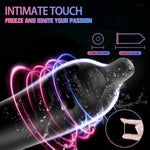 Fire&Ice Lubricated Condoms, Comfortable And Intensified Lubricant Condoms For Men, Premium Natural Latex, 10 Count Pack