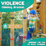 Rock Climbing Holds, Rock Climbing Wall For Kids Rock Wall Climbing Kit For Indoor Outdoor Playground Play Set With Mounting Screws, Knotted Rope And 25 Handles
