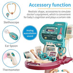 Toy Doctor Kit For Kids?Doctor Role Play Costume?Medical Bag?Eye Chart?Thermometer?Stethoscope?Pulse Machine?24 Piece Pretend Medical Station Set For Boys & Girls ?Great Gift For Toddler