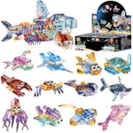 12 Piece Set Of Marine Animal Building Blocks, Suitable For Goodie Bags, Stocking Stuffer, Classroom Prizes, Birthday Gifts, Boys' And Girls' Toys 12 In One Building Block Set