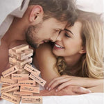Lust Tower - 48Pcs Super Naughty Block Tower Game, Fun Date Night Activities, Valentine Tumbling Tower Stacking Blocks, Date Night Party Game (1 Set)