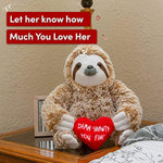 Birthday Gifts For Women - Sloth Stuffed Animal - Sha You Fine For Her, Stuffed Sloth Plush Toy For Her - Girlfriend Gift - Love Bear - Peluches Grandes Para Novia For Gf - Cute Stuffed Sloth