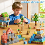 Magnetic Blocks Toys For Kids, 200Pcs Magnetic Building Blocks, Stem Montessori Sensory Stacking Toy For Boys Girls Age 3 4 5 6 7 8 9 10, Christmas Birthday Gifts For Boys And Girls Age 3+