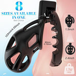 Male Chastity Cage Devices, Lightweight Sissy Chastity Cage with 8 Adjustable Cock Rings and Invisible Lock, Man Penis Exercise Bondage Gear & Accessories Couple BDSM Adult Sex Toys Game