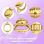 Golden Chastity Cage Male Chastity Devices With 49Mm Ring Couples Bondage Gear & Accessories Cock Cage Adult Toys Male Sex Toys