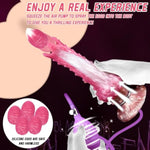 9 Inch Silicone Ovipositor Dildo Adult Sex Toys,Fantasy Knot Dildo Purple Inflatable Pump