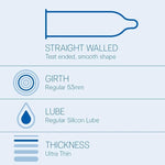 Air Ultra-Thin Condoms for Men – High Sensitivity, Lubricated, Straight-Walled, 10 Ct