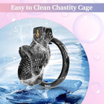 Sissy Cock Cage With Boob Style, Beehive Breathable Design, Inline Chastity Cage With 6 Different Size Flat Rings, Chastity Lock Sex Toy Sm Bondage Extreme For Men (Black,M)