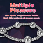 Adult Sensory Toys Expanding Butt Toys with Anal Beads 25mm Stainless Steel Anales Plug for Men Women SM Anal Sex Toy (4balls)
