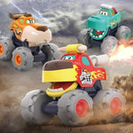 Toy Cars For 1 2 3 Year Old 3 Pack Monster Truck Toys Crocodile Bull Leopard Pull Back Car Big Wheel Animal Toy Trucks For Toddler 1-3 Baby Toys 12 18 Months Boy Girl Toddler Toy For 1 Year Old Gift
