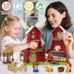 Toddler Toys For 1 2 3 Year Old, Farm Animals Windmill Barn Montessori Educational Toys, Farm Playset With Assorted Pretend Accessories, Christmas Birthday Gift For Baby Boys Girls 12-18 Month