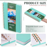 Turquoise Watercolor Sketchbook with 24 Sheets, 140lb Cotton Paper, 5.5 x 8.5 inches