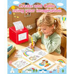 AI Voice Sticker Maker for Kids, Inkless Thermal Printer with 6 Art Modes