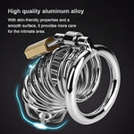 Male Cock Cage Chastity Device With 3 Sizes Of Rings,Key And Lock Included?Locked Cage Sex Toy,?Silver?