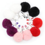 Furry Feather Nipple Clamps Clips Adjustable Rabbit Tail Toy Unisex (Pink)
