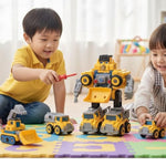 | 5 In 1 Take Apart Assembly Truck Toys Set - Build & Transform Engineering Robot Vehicles Set - Educational & Interactive Playset For Boys & Girls - Assembly With Tools For Motor Skills.