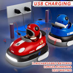 2-Player Battle 3-5 Rc Car Toddler Boys Christmas Toy | Cartoon Remote Control Bumper Cars With Light & Sound – Racing Set (Drift + Collision Modes) | 360° Spinning | Rechargeable Kids’ Race Cars