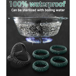 Penis Rings Set, 5 Different Sizes Silicone Cock Rings For Couple Sex Toys, Adult Sex Toys For Men - Green