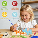 8 Pack Wooden Animal Painting Crafts for Kids Ages 4-8, Perfect for Party Favors and Class Rewards