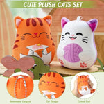 9Pcs Mini Plush Cat Stuffed Animals Blind Box Cat Party Favors Bulk Toys Assortment Plush Keychain Pendant Blind Boxes Mystery Box Collectibles For Kids Easter Christmas Gifts Classroom Prizes