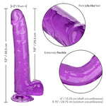 Size Queen 10 Inch Dildo With 6 Inch Shaft Circumference And Sturdy Suction Cup - Purple Se-0262-15-2