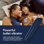 Tango X Blue Clit Massage Bullet Vibrator & Pjur Aqua Water Based Personal Lubricant 3.4 Fl Oz - Sex Toys For Couples Bundle