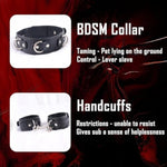 Sex Restraints Collar Anal Hook With Adjustable Handcuffs Sex Leash Neck To Wrist Bdsm Leather Harness Set Bondage Accessories 3 Balls Anal Trainer Fetish Adult Toys Sex Game For Couples Women Men