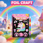 Foil Art Craft Kit for Kids, Mermaid, Princess, Flower & Cat Designs