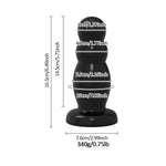 Sex Toys For Women Men 6.49 Inch Big Anal Beads Butt Plug With Strong Suction Cup Hands-Free Play G-Spot Dildo Vaginal Prostate Massage Stimulation Anus Opening Trainer Butt Stretcher - Black