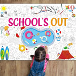 Giant End of School Year Coloring Poster for Kids, Summer Classroom & Party Activity