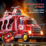5 In 1 Fire Truck Cars For Toddlers 3-5, Boy Car Truck Toys With Light Sound, Birthday Gifts For 3 4 5 6 Year Old Boy
