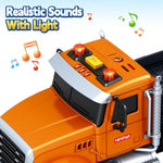 3 4 5 6 Boy Toys, Extra Large Truck Toy With Sounds & Lights, 21" Semi Truck Toy Flatbed Transport Boat Vehicle?2 In 1 Kids Boy Toddlers Age 3 4 5 6 7 Birthday Gifts