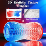 Male Masturbator Sex Toys - Adult Sex Toy Pocket Pussy, Tpe Male Masturbation Sleeve, Penis Training Sex Toy For Men, 3D Realistic Texture Spiral Tunnel Stroker, Couple Sex Toys & Game (Red & Blue)
