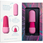 Private Pleasure Bullet Vibrator, Made Of Body-Safe Silicone, Quiet Mode, 10 Settings, Rechargeable & Waterproof, Hygiene & Privacy Cover, Pink