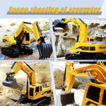 Remote Control Excavator,Toy Digger Remote Control Digger Excavator Toys,Engineering Sand Digger Construction Vehicle Toy Rc Excavator Toy Cars For Kids