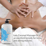 Lulu Coconut Massage Oil With Jojoba And Essential Oils 16Oz & Personal Lubricant. Natural Water-Based 16 Oz