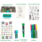 Minecraft Coloring and Sticker Activity Set for Kids with Portable Carrying Case