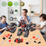 3-In-1 Stem Remote & App Controlled Coding Robot Building Kit For Boys 6-12, 419 Pcs Rc Robot/Tank/Car Educational Building Blocks Toy, Science Learning & Engineering Gift For Kids