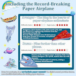 Paper Airplane Kit for Kids, 16 Designs, 32 Origami Sheets, Ages 6-12+
