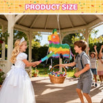 Multicolor Piñata Party Game Kit with Stick, Blindfold & Confetti Filler