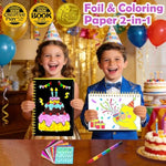 Foil Art Craft Kit for Kids, Sparkly Birthday Gift Toy Set