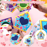 24 Sets Mother's Day Picture Frame Craft Kit with Flower Stickers for Spring House Decorations