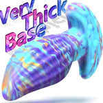 Anal Plug Butt Plug With Safe T-Shaped Base Mixed-Color Silicone Prostate Massager Dilator Sex Toy For Women Men Masturbation (M)
