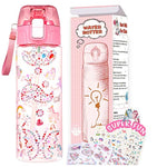 20 oz Decorate Your Own Water Bottle Kit with Glitter Gems & Unicorn Stickers