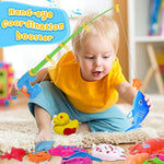 Magnetic Fishing Game Pool Toys For Kids - Bath Outdoor Indoor Carnival Party Water Table Toys Fish For Kids Age 3 4 5 6 Years Old 2 Players Gift (Large)