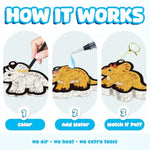 Aqua Fluffs 3D Puffs Art Kit for Kids, 20 Count Mess-Free Water-Based Crafts