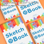 6" x 9" 2-Pack Mixed Media Sketchbook, 50 Sheets, 68lb/100gsm, Spiral Bound