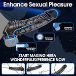 Reusable Penis Sleeve Cock Ring For Men, Soft Inner Textured Penis Extender Ring With Testicle And G-Spot Stimulation, Waterproof Male Sex Toy For Sex Toys For Men(Black)