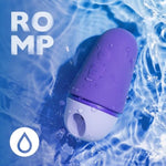 Purple ROMP Free X Clit Sucker Travel Sex Toy with 10 Sucking Levels, Portable Clitoris Stimulator and Travel Cover